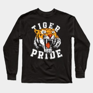 Jungle King: Majestic Tiger PRIDE Wild on Striking Graphic Tee Long Sleeve T-Shirt